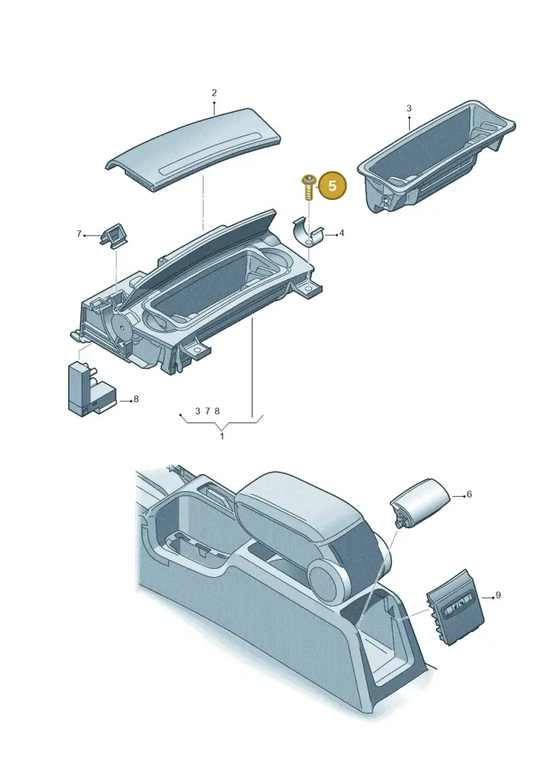 N90728702 — Audi RS3 Sportback (2011-2012) diagram 412857300, position 5