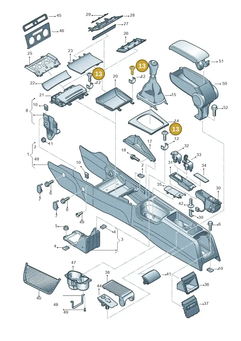 N90728702 — Audi RS3 Sportback (2011-2012) diagram 412863500, position 13