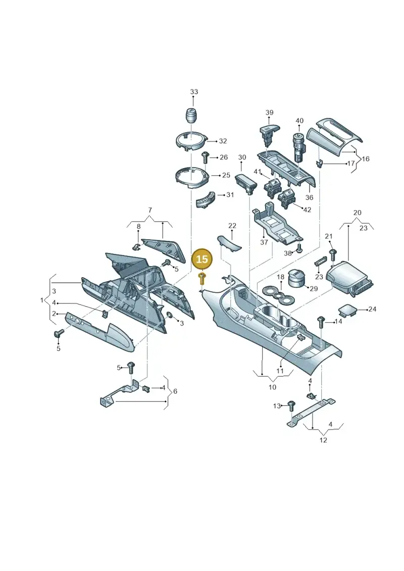N90728702 — Audi R8 qu. 5.2 (2012-2015) diagram 618863500, position 15