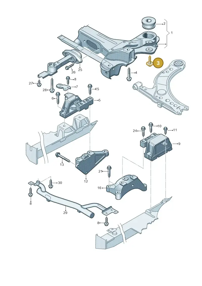 N90752802 — Audi TT Coupe/Roadster (2002-2006) diagram 278199300, position 3