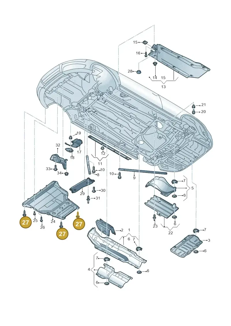 N90758302 — Audi A3 Cab. 1.4 (2013-2016) diagram 778825000, position 27