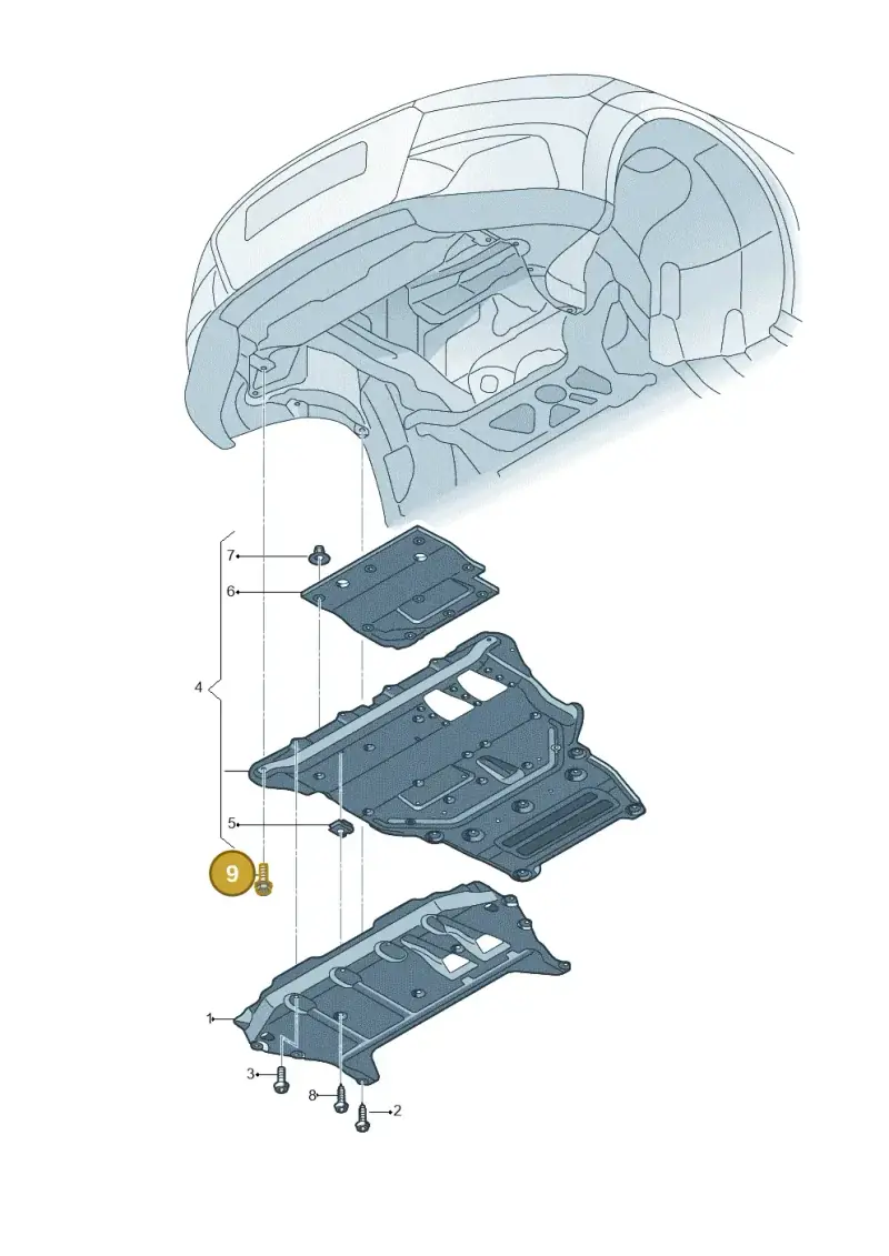 N90758302 — Audi TTS Coupe 2.0 (2014-2023) diagram 850863250, position 9
