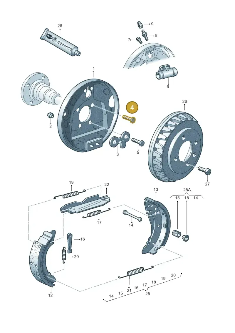 N90758901 — Audi A2 (2000-2005) diagram 231609110, position 4