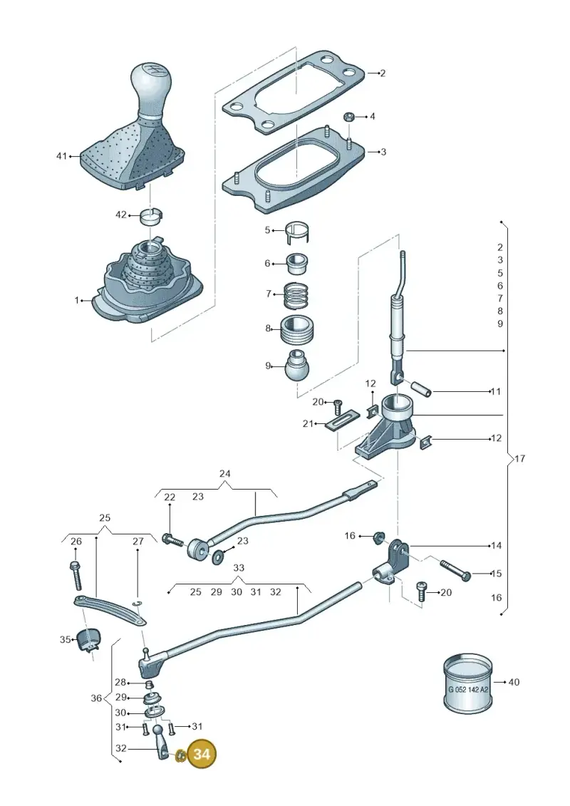N90761102 — Audi Q5 (2016-2020) diagram 849711400, position 34