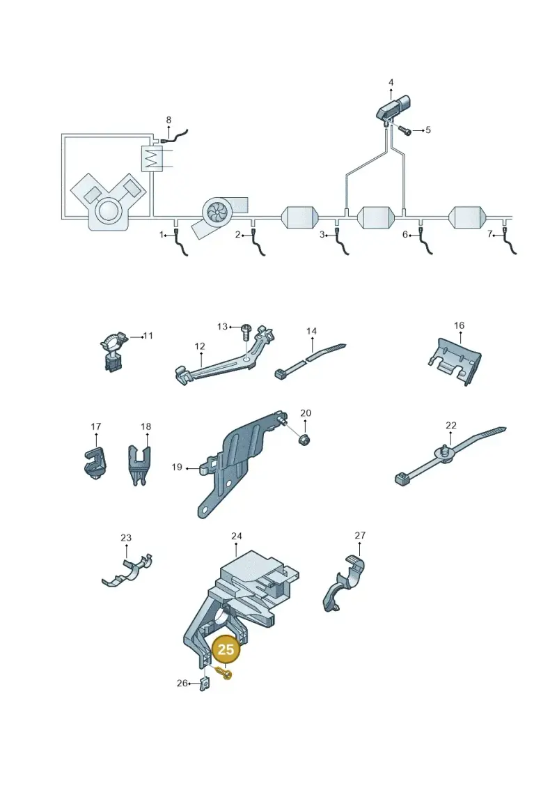 N90775001 — Audi Q8 Quattro 3,0 (2018-) diagram 429906011, position 25