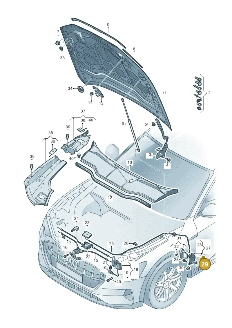 N90775001 — Audi Q8 e-tron (2018-2020) diagram 586823000, position 29