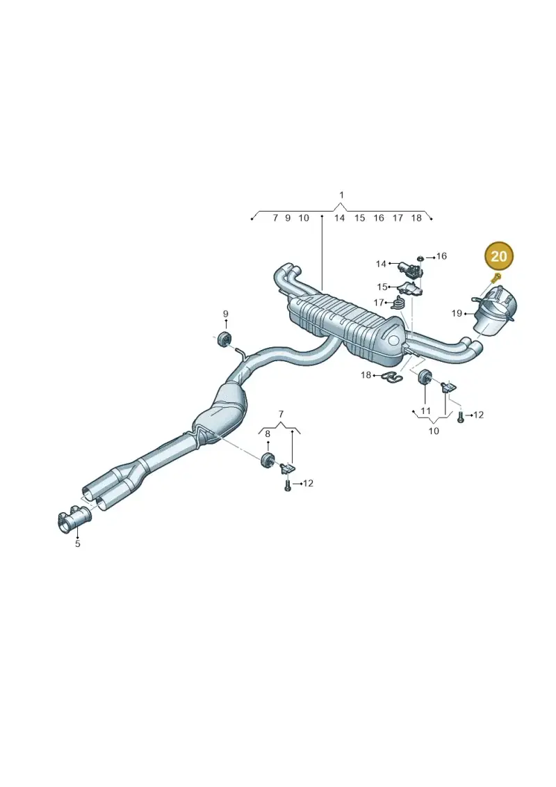 N90775001 — Audi A3 Sportback (2019-2021) diagram 596253880, position 20