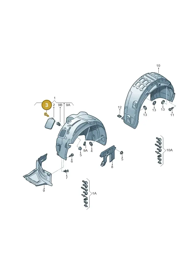 N90775801 — Audi A6 qu. 3.0 tdi (2014-2018) diagram 717821500, position 3