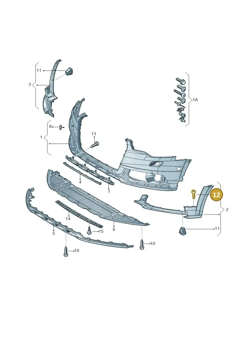 N90775801 — Audi A6 Av. qu. 3.0 (2012-2018) diagram 738807100, position 12