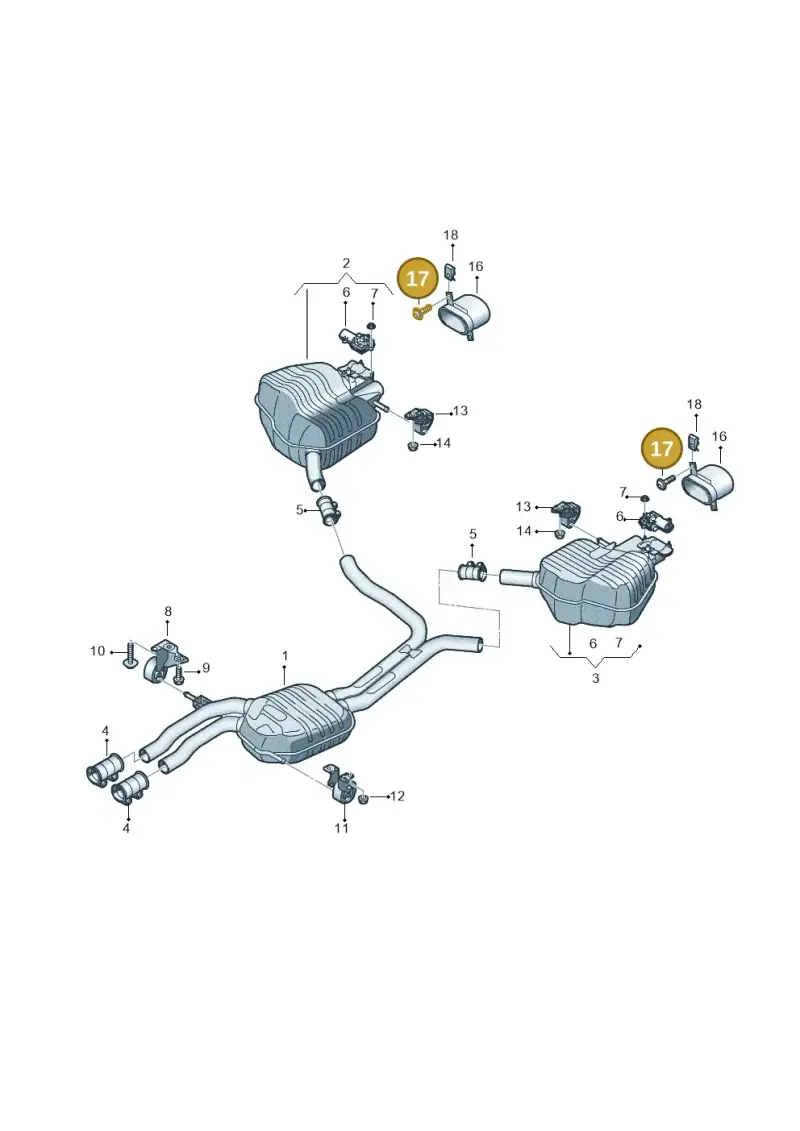 N90775801 — Audi RS6 Avant (2013-2018) diagram 758253950, position 17