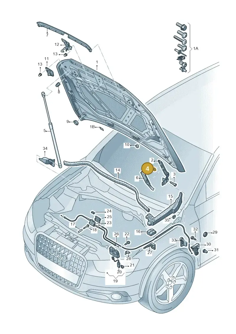 N90798808 — Audi Q3 1.4 (2016-) diagram 728823000, position 4