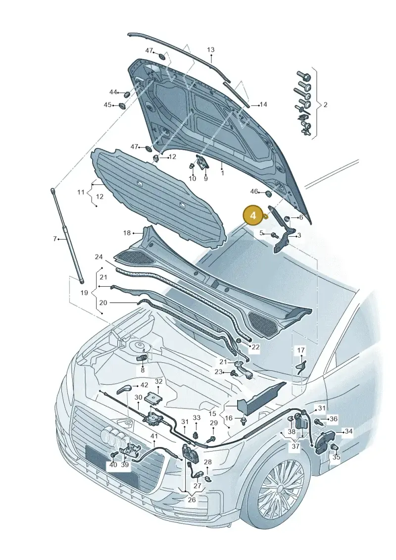 N90798808 — Audi Q2 2.0 TDI (2016-2018) diagram 803823000, position 4