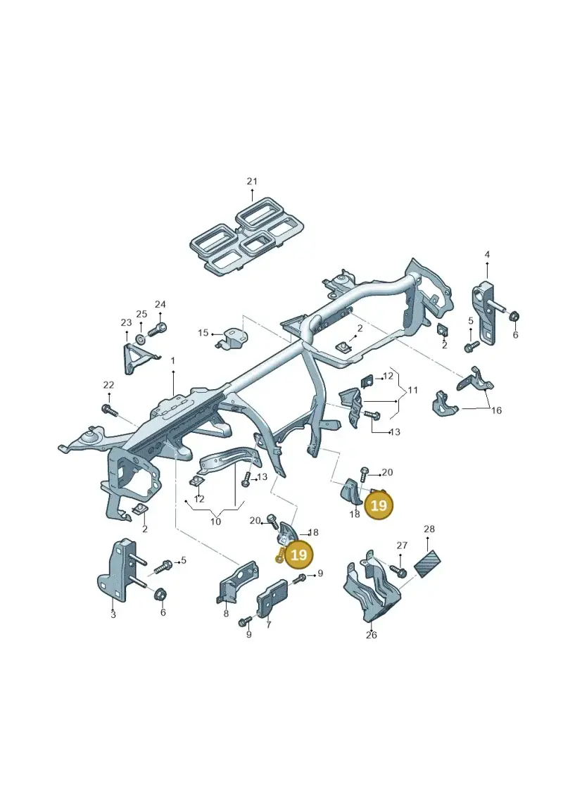 N90803502 — Audi A6 2.7 TDI (2008-2011) diagram 448857000, position 19