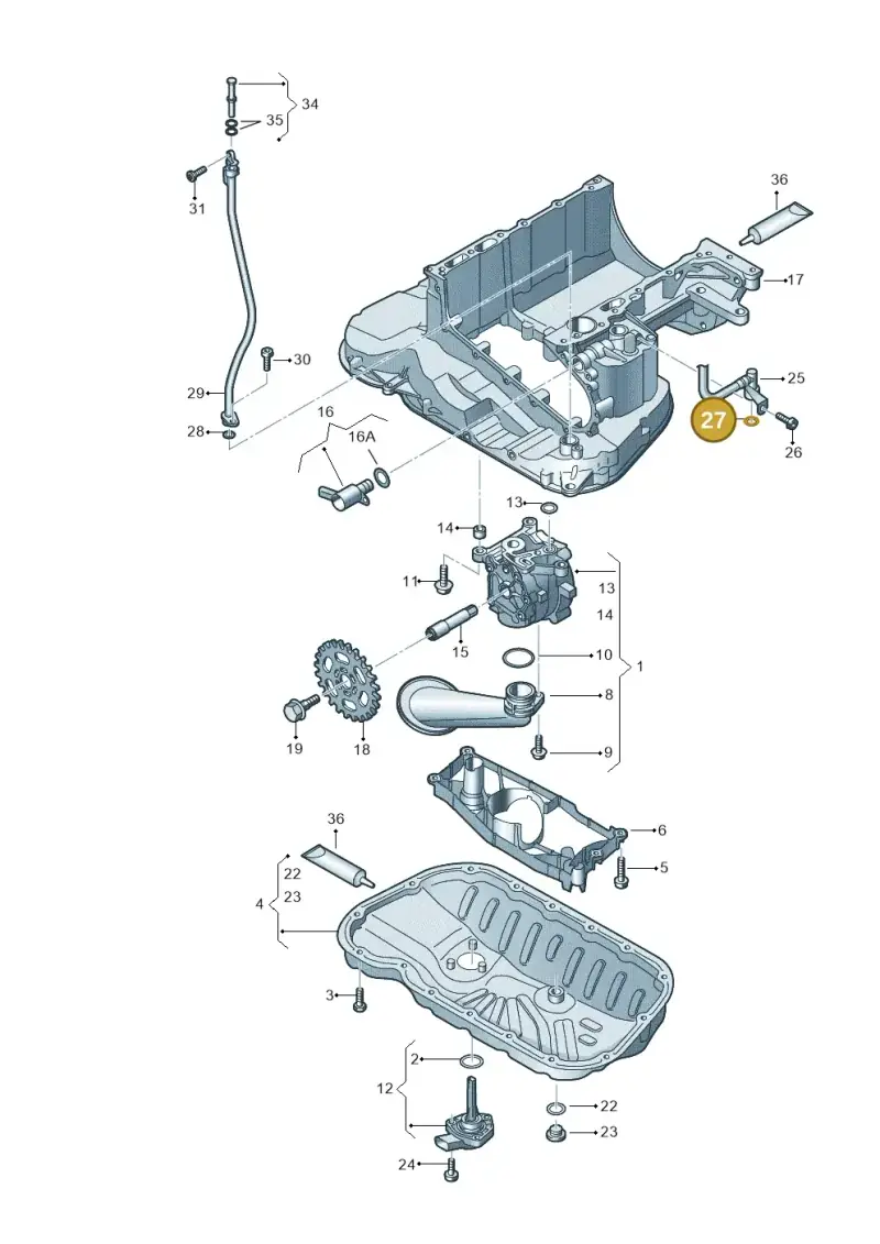 N90809102 — Audi A5 Sportback (2016-2020) diagram 788115510, position 27