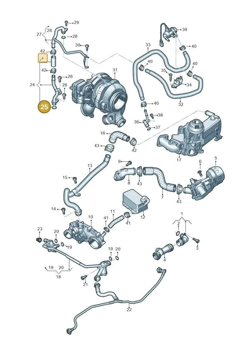 N90809102 — Audi A6 2.0 (2018-) diagram 838121170, position 25