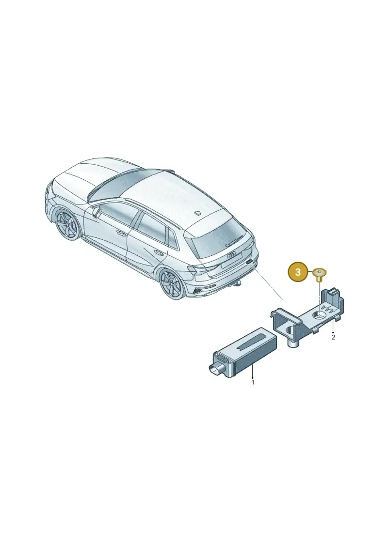 N90809802 — Audi A3 Sportback (2019-2021) diagram 596907700, position 3
