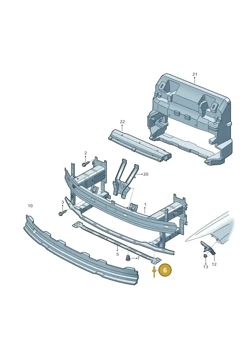 N90812302 — Audi Q4 Sportback (2021-2022) diagram 89a807000, position 6