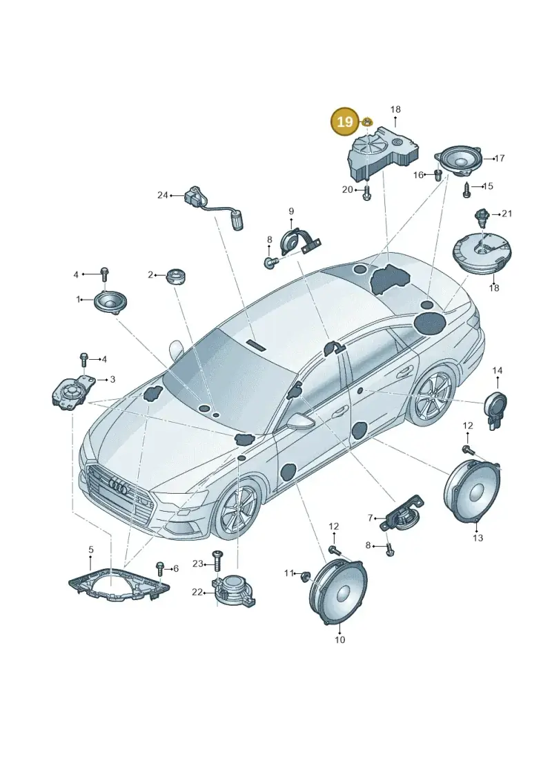 N90814402 — Audi A6 2.0 (2018-) diagram 430035350, position 19