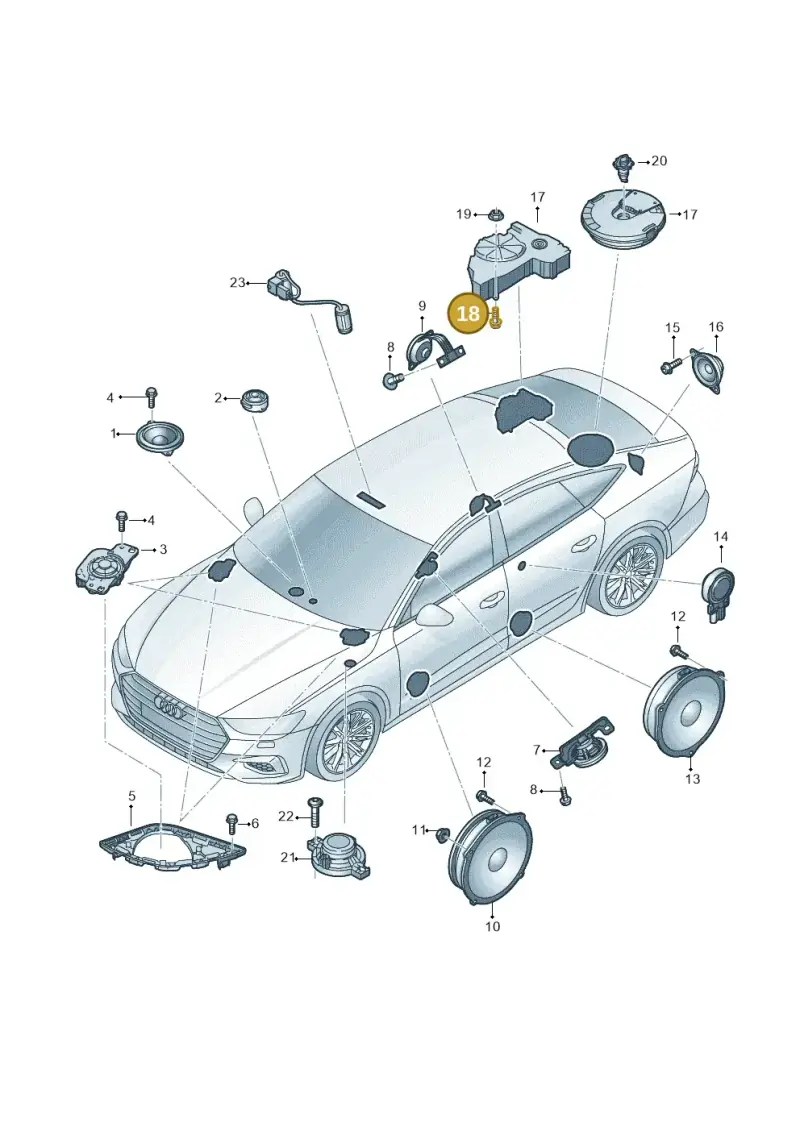 N90814402 — Audi RS7 Sportback (2019-) diagram 435035350, position 18