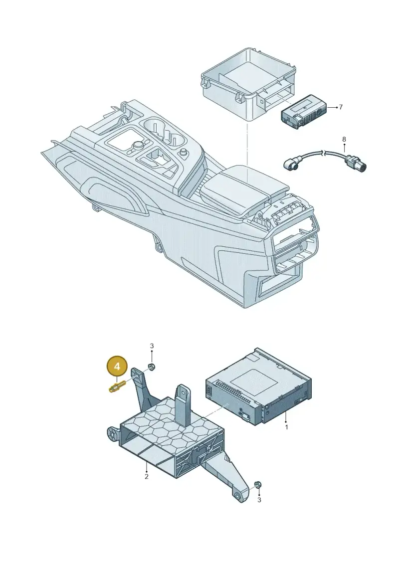 N90814402 — Audi Q7 qu. 3.0 TDI (2015-2019) diagram 859035038, position 4