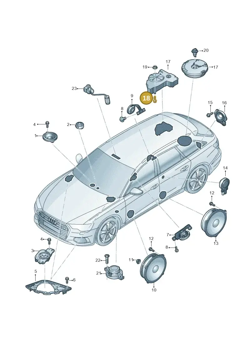 N90814402 — Audi RS6 Avant (2019-) diagram 430035360, position 18