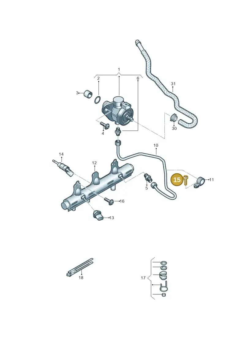 N90816301 — Audi Q5 qu. 2.0 TDI (2012-2017) diagram 724133180, position 15