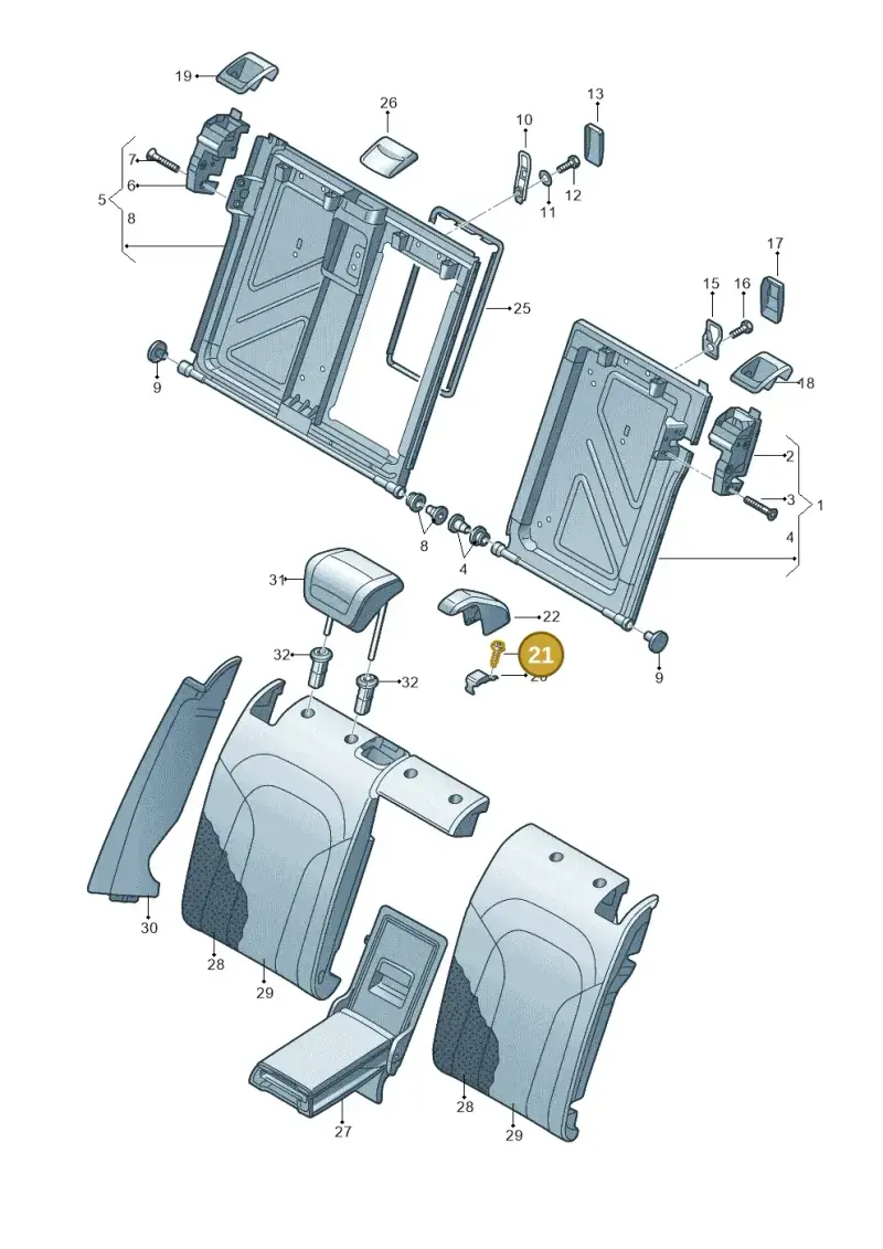 N90816301 — Audi Q3 1.4 (2016-) diagram 855885700, position 21
