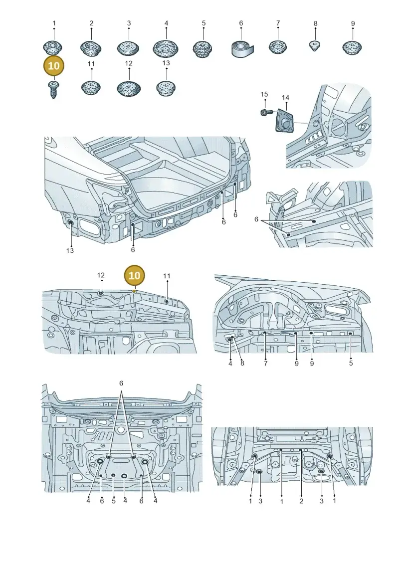 N90821401 — Audi RS6 Avant (2019-) diagram 430803036, position 10