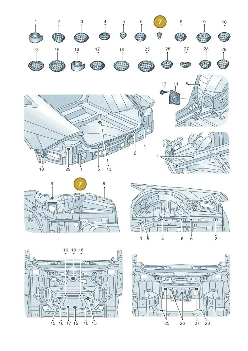 N90821401 — Audi RS7 Sportback (2019-) diagram 435803360, position 7