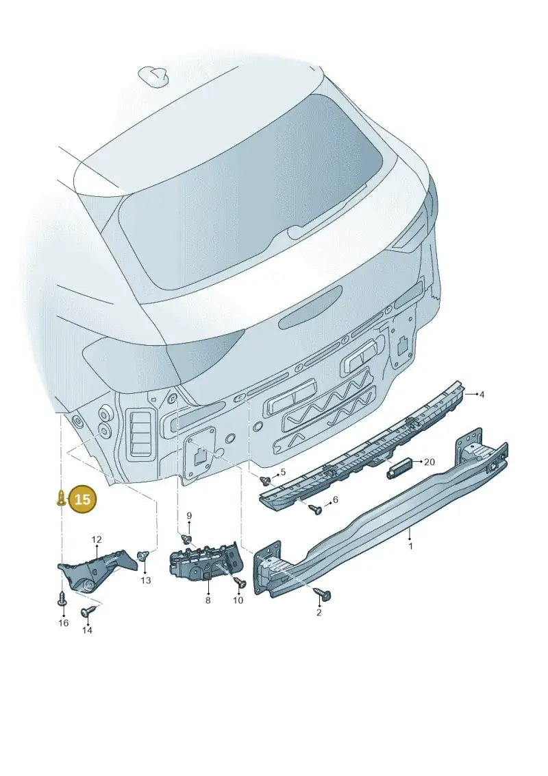 N90821401 — Audi A1 sportback 1.0 (2018-) diagram 592807500, position 15
