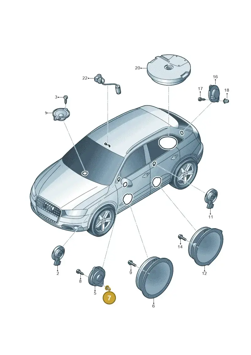 N90821401 — Audi Q3 1.4 (2016-) diagram 728035350, position 7