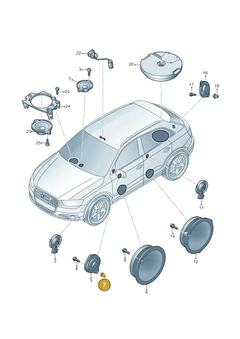 N90821401 — Audi Q3 2.0 TDI (2014-2019) diagram 855035350, position 7