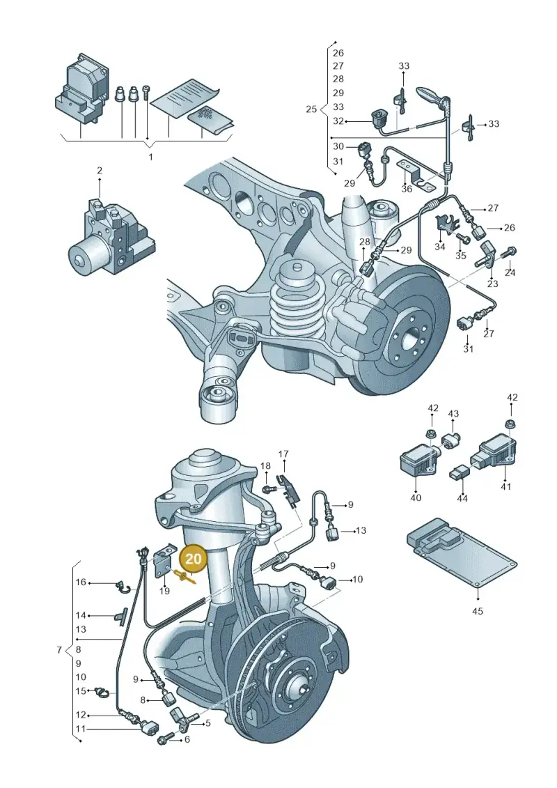 N90826303 — Audi Q5 qu. 2.0 TDI (2012-2017) diagram 636927000, position 20