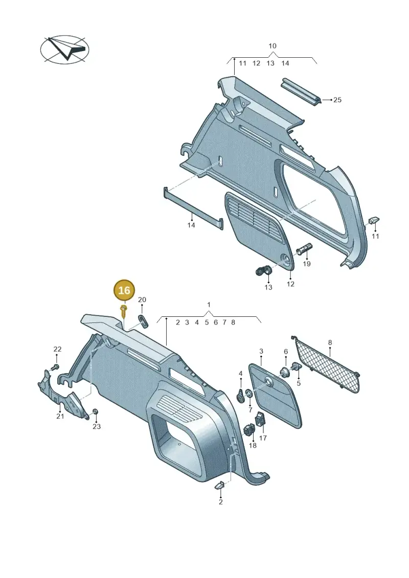 N90829803 — Audi RS6 Avant (2019-) diagram 430863090, position 16