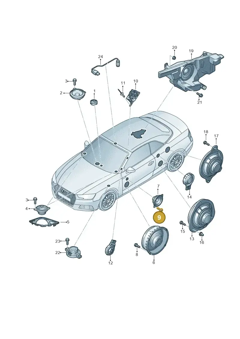 N90829803 — Audi A5 Cabrio 2.0 (2016-2018) diagram 848035350, position 9