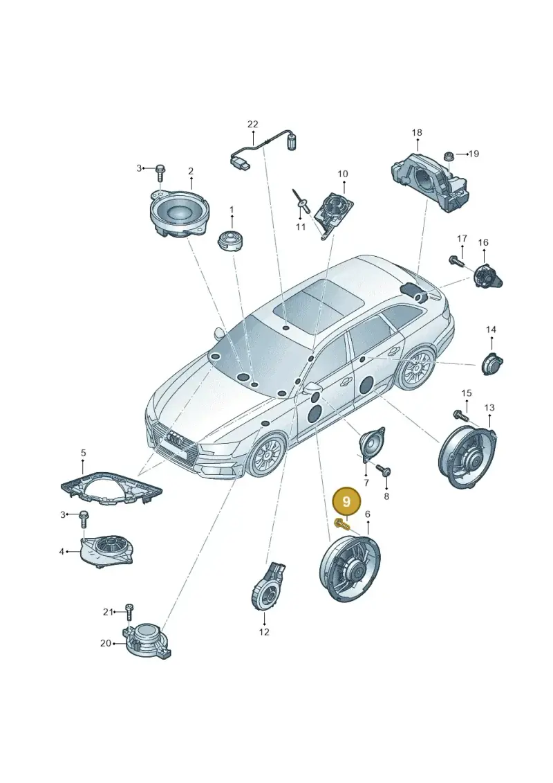 N90829803 — Audi RS4 Avant (2017-) diagram 849035360, position 9