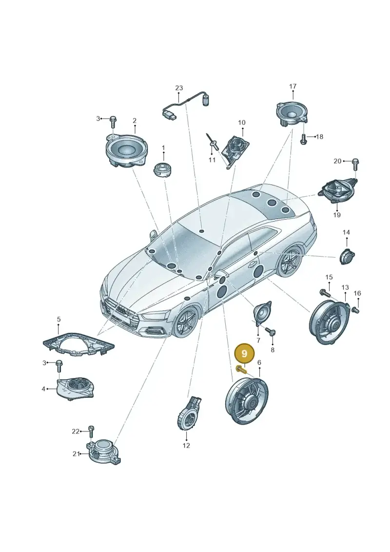 N90829803 — Audi RS5 Sportback (2017-) diagram 897035350, position 9