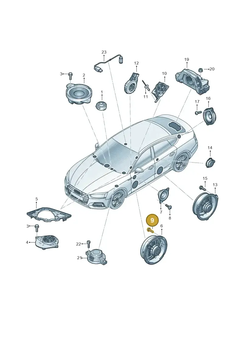 N90829803 — Audi RS5 Sportback (2017-) diagram 897035360, position 9