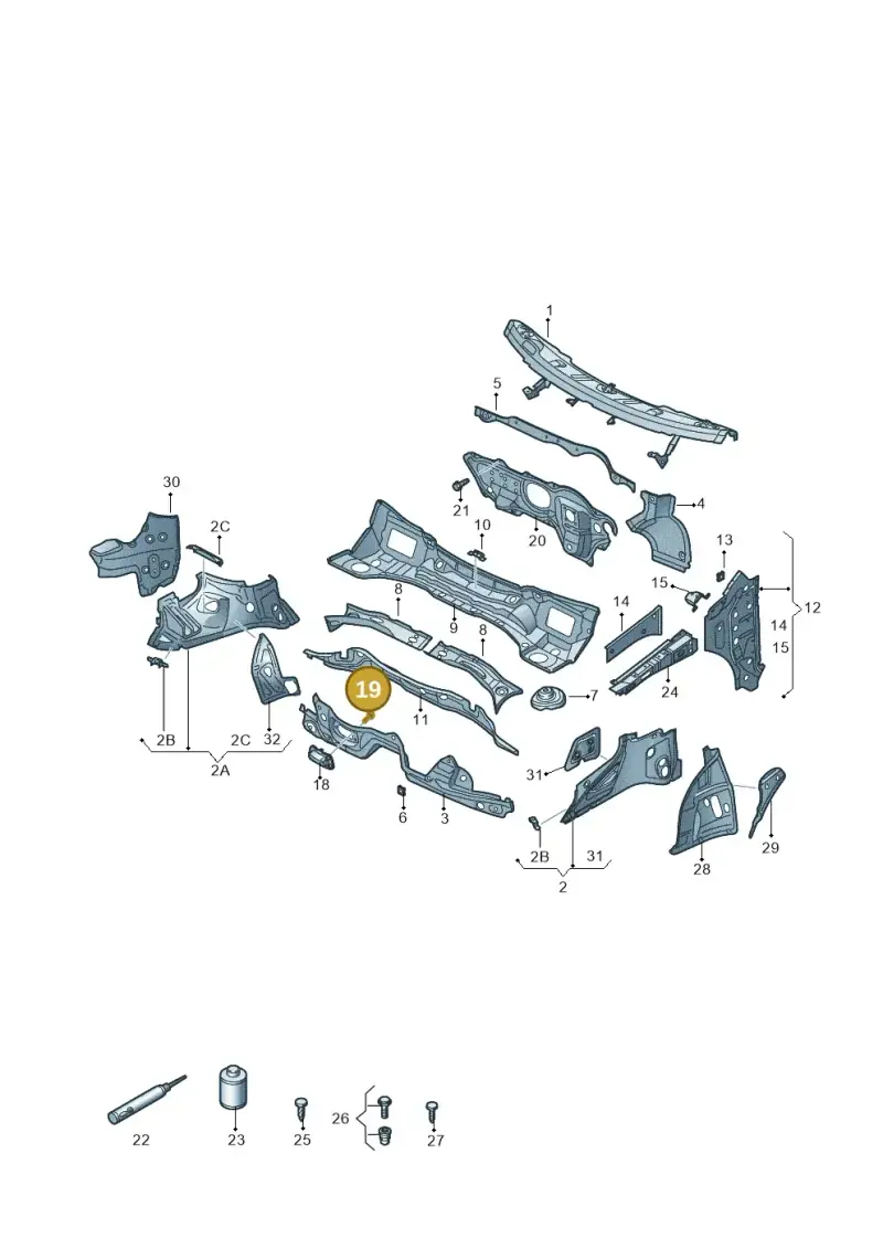 N90833102 — Audi Q3 1.4 (2016-) diagram 728803100, position 19