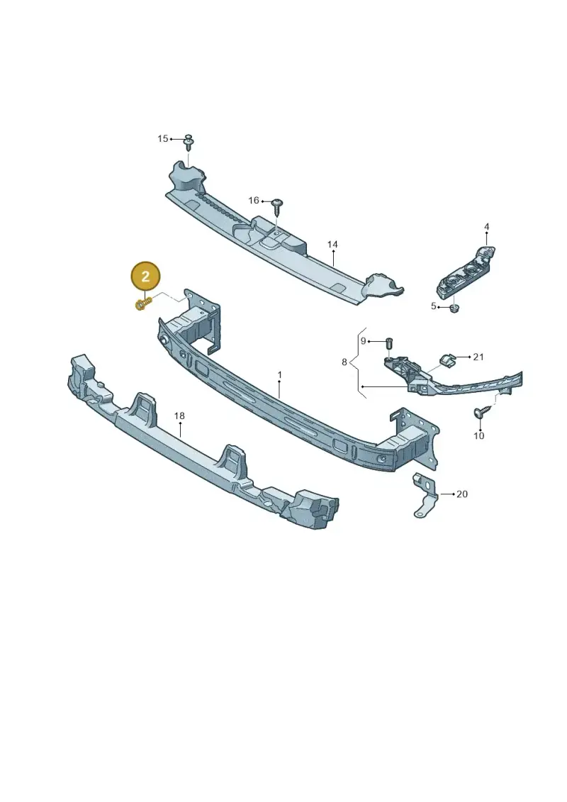 N90835704 — Audi A1 sportback 1.0 (2018-) diagram 592807000, position 2