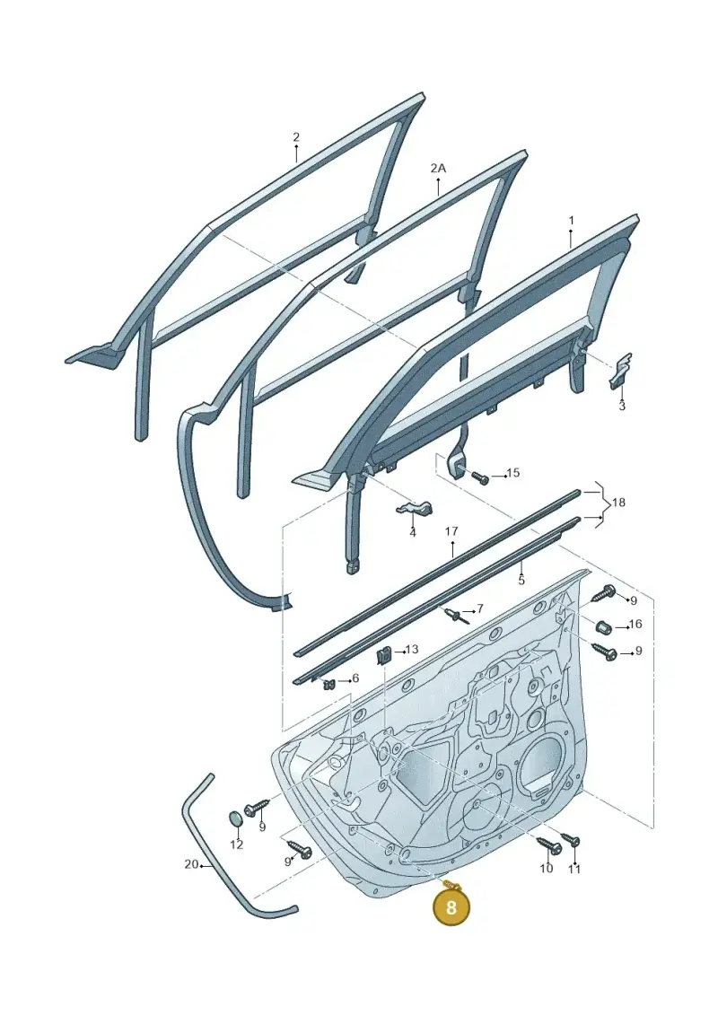 N90842903 — Audi A6 2.7 TDI (2008-2011) diagram 448839400, position 8