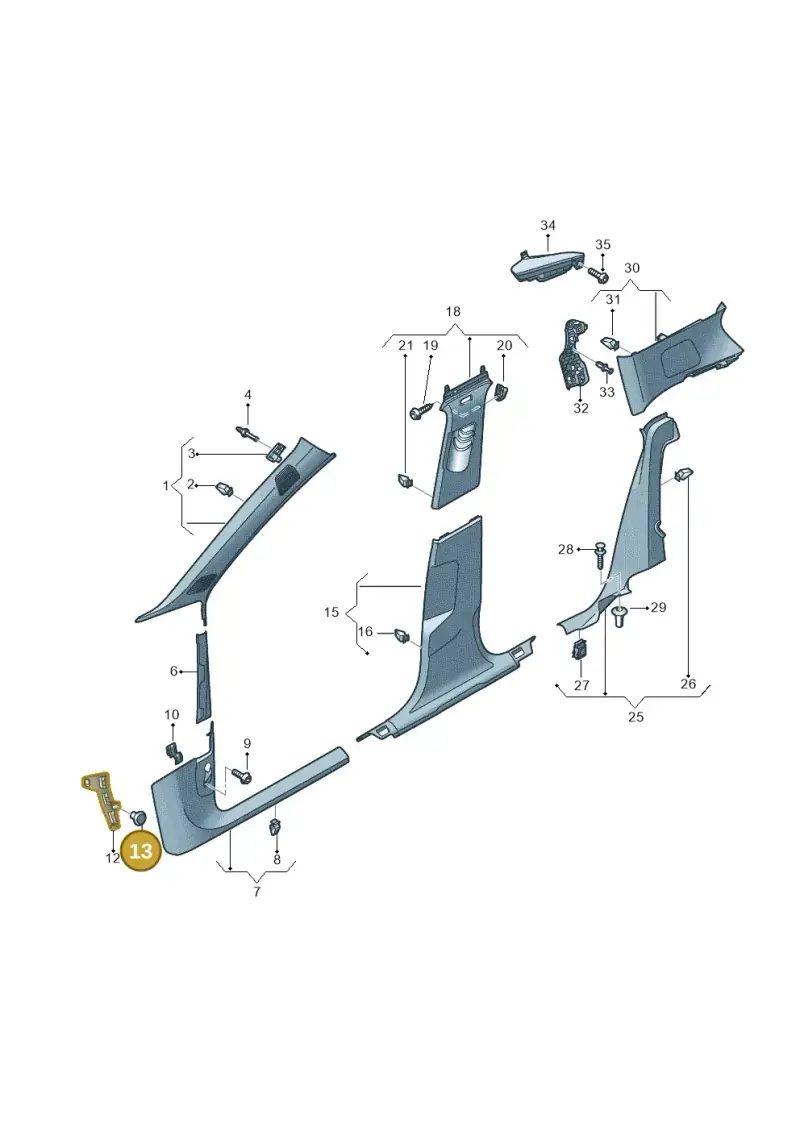N90861801 — Audi Q2 2.0 TDI (2016-2018) diagram 803867650, position 13
