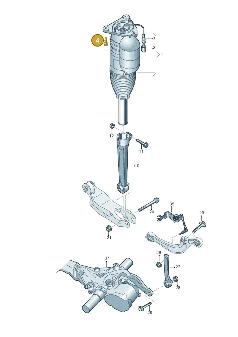 N90862302 — Audi A8L (2017-2022) diagram 838511130, position 4