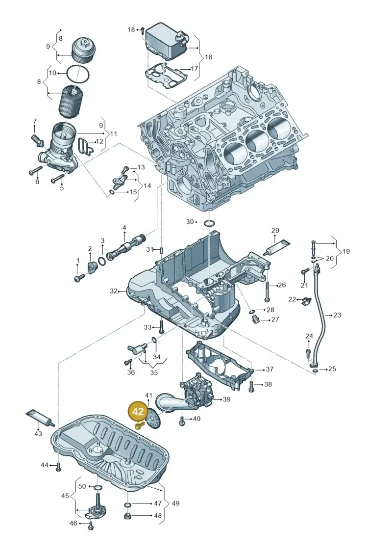 N90893202 — Audi Q8 Quattro 3,0 (2018-) diagram 896115500, position 42