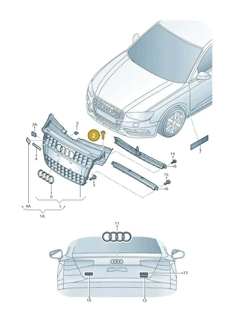 N90896301 — Audi A5 Cabrio 2.0 (2011-2017) diagram 724853400, position 2