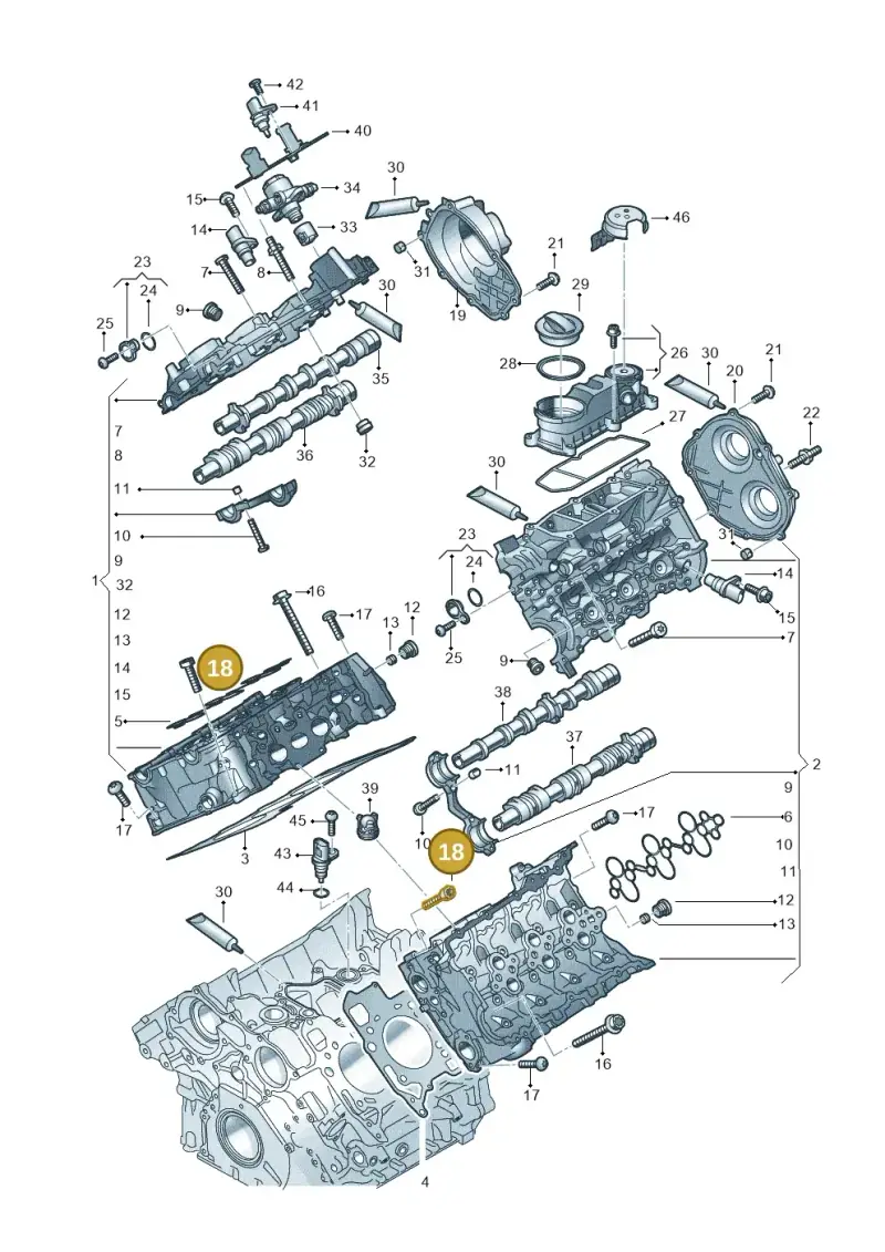 N90903502 — Audi A6 2.0 (2018-) diagram 847103330, position 18