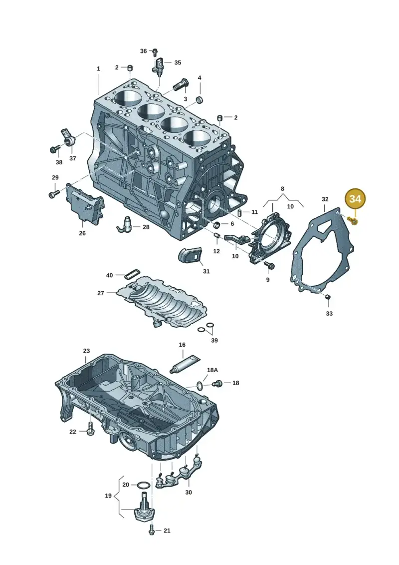 N90903902 — Audi A3 Sportback (2016-2020) diagram 890103151, position 34