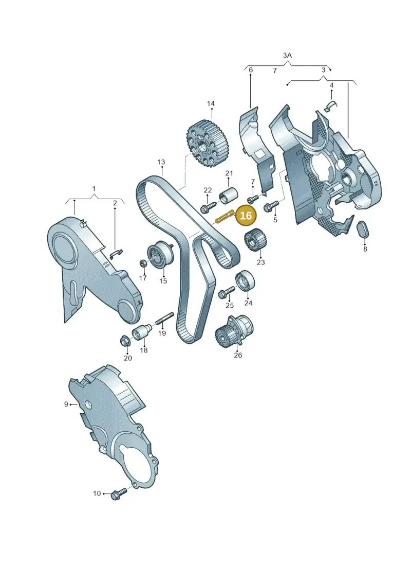 N90905502 — Audi Q3 2.0 TDI (2014-2019) diagram 649109800, position 16
