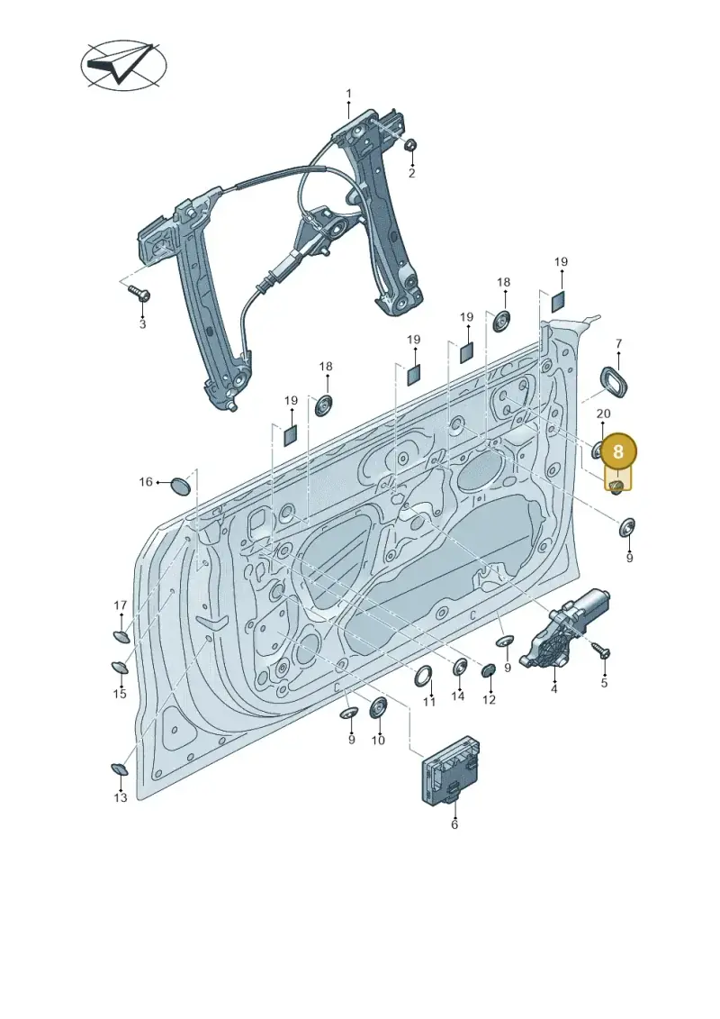 N90908701 — Audi RS7 Sportback (2019-) diagram 435837600, position 8