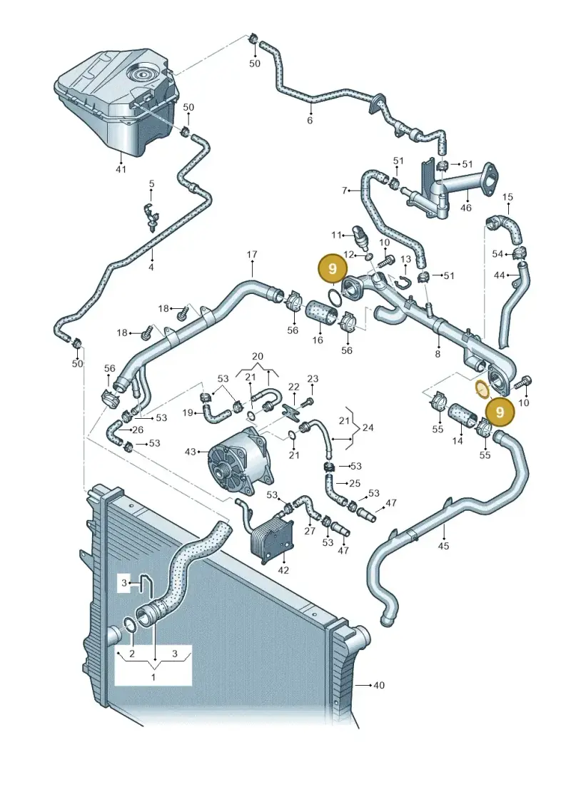 N90912501 — Audi Q7 qu. 3.0 TDI (2009-2015) diagram 478121410, position 9